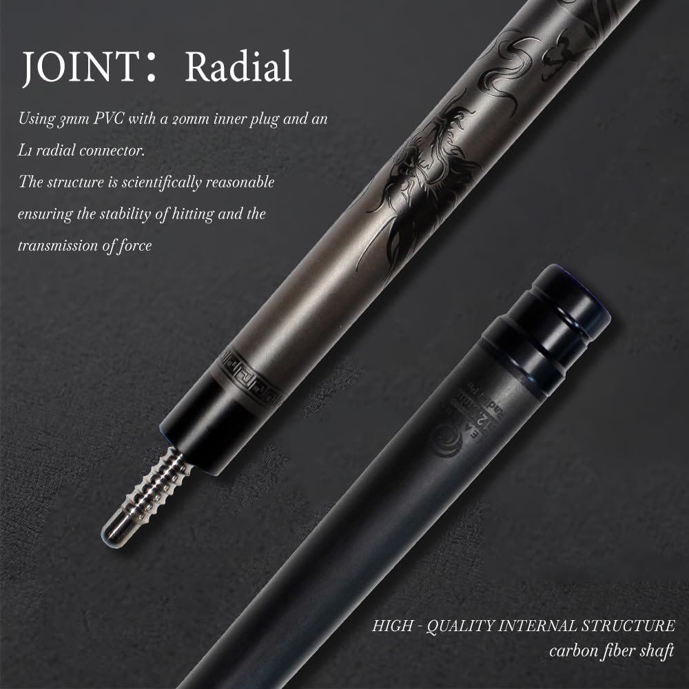 OKHEALINGカーボンファイバー ビリヤードキュー Amazon | ビリヤード キュー OKHEALING 58インチ19-20oz 1/2